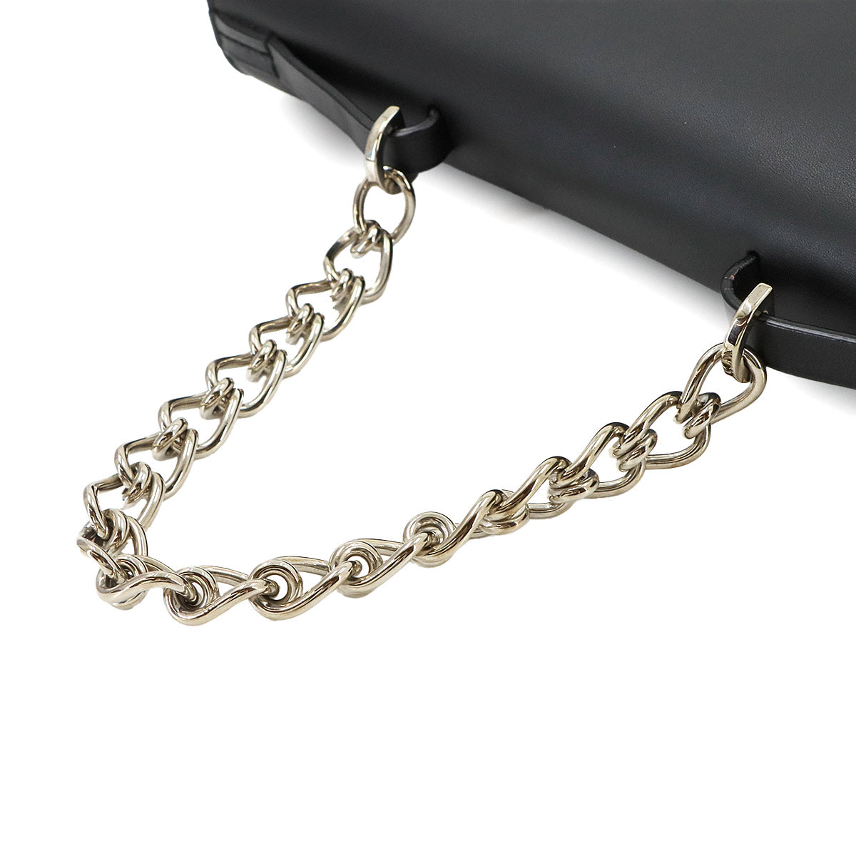 Jeanne Toussaint Chain Hand Bag Leather Black Purse