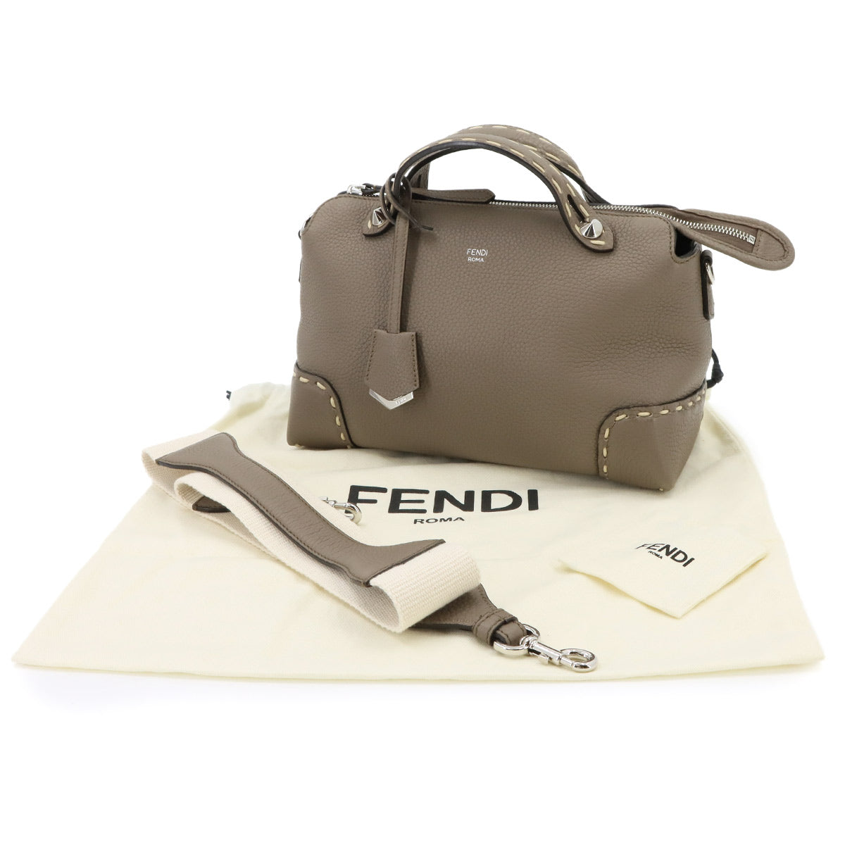 By The Way Medium Hand Shoulder Bag Leather Beige 8BL146 Purse