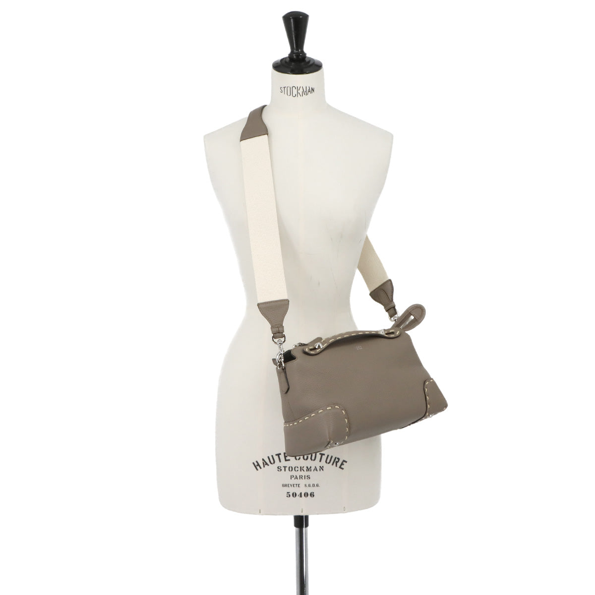 By The Way Medium Hand Shoulder Bag Leather Beige 8BL146 Purse