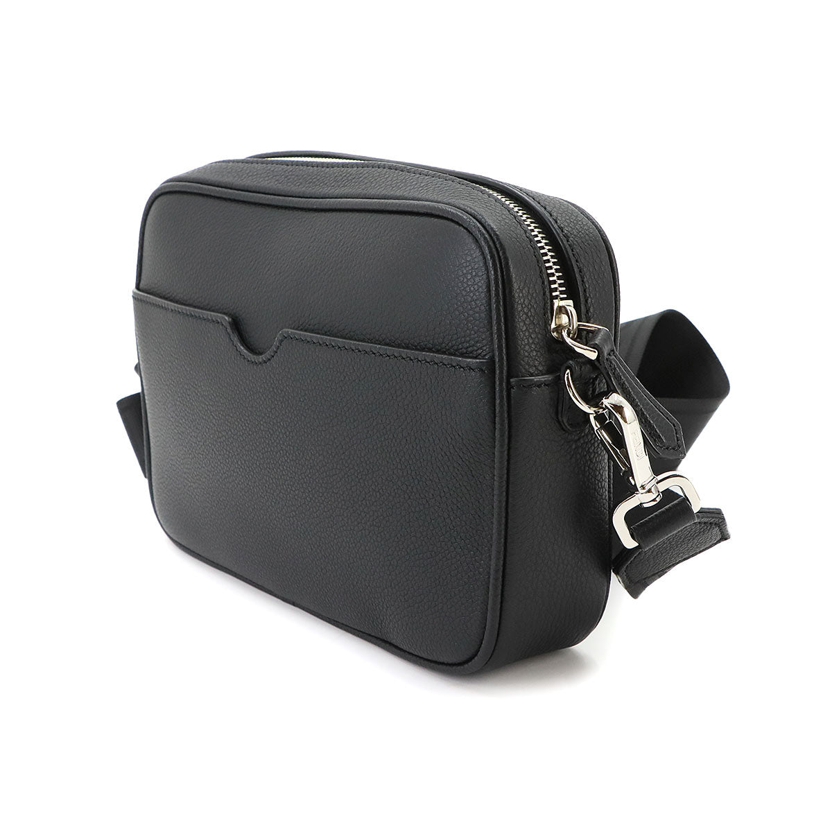 ROMA Camera Case Shoulder Bag Leather Black 7M0286 Purse