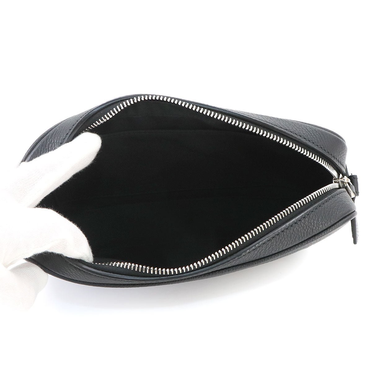 ROMA Camera Case Shoulder Bag Leather Black 7M0286 Purse