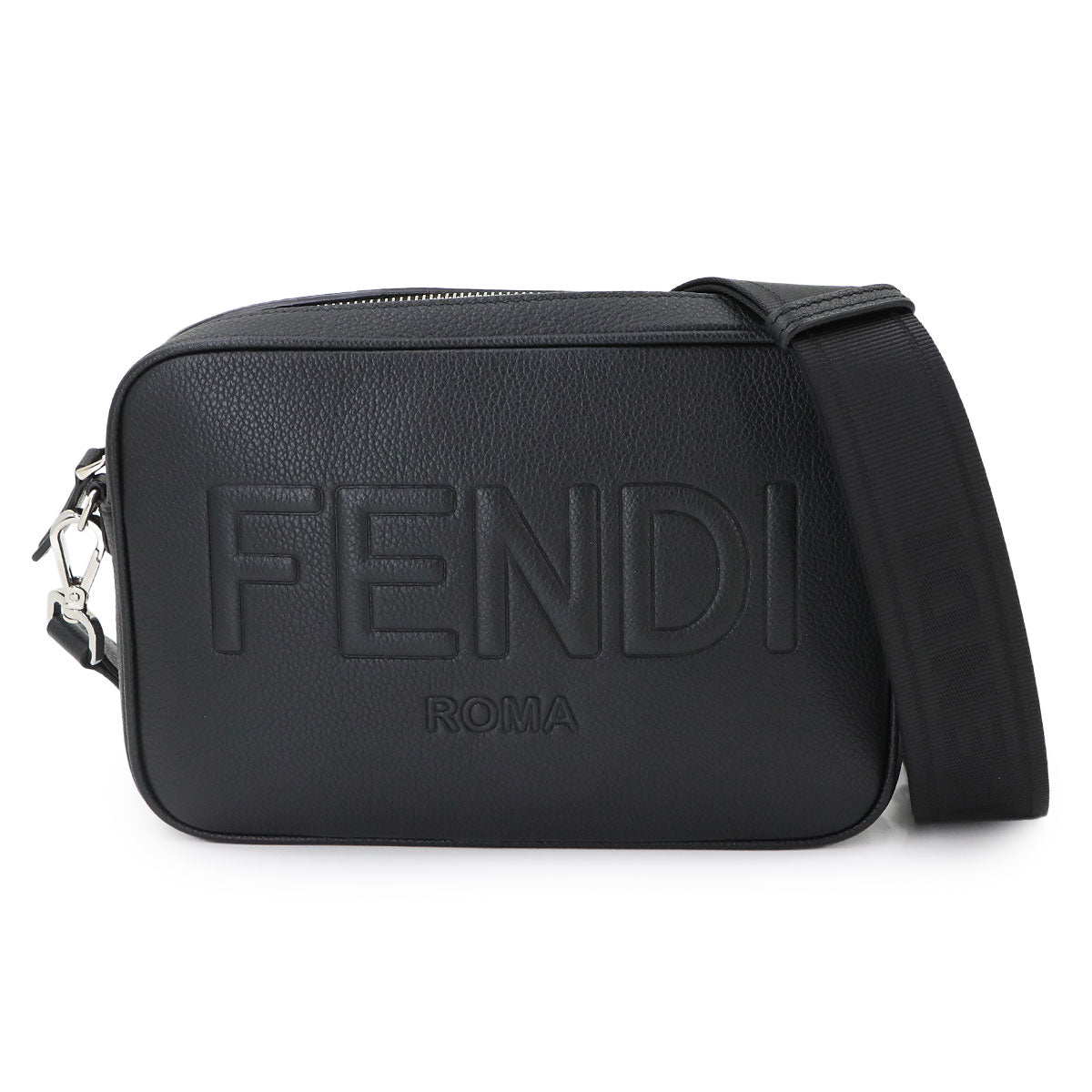 ROMA Camera Case Shoulder Bag Leather Black 7M0286 Purse
