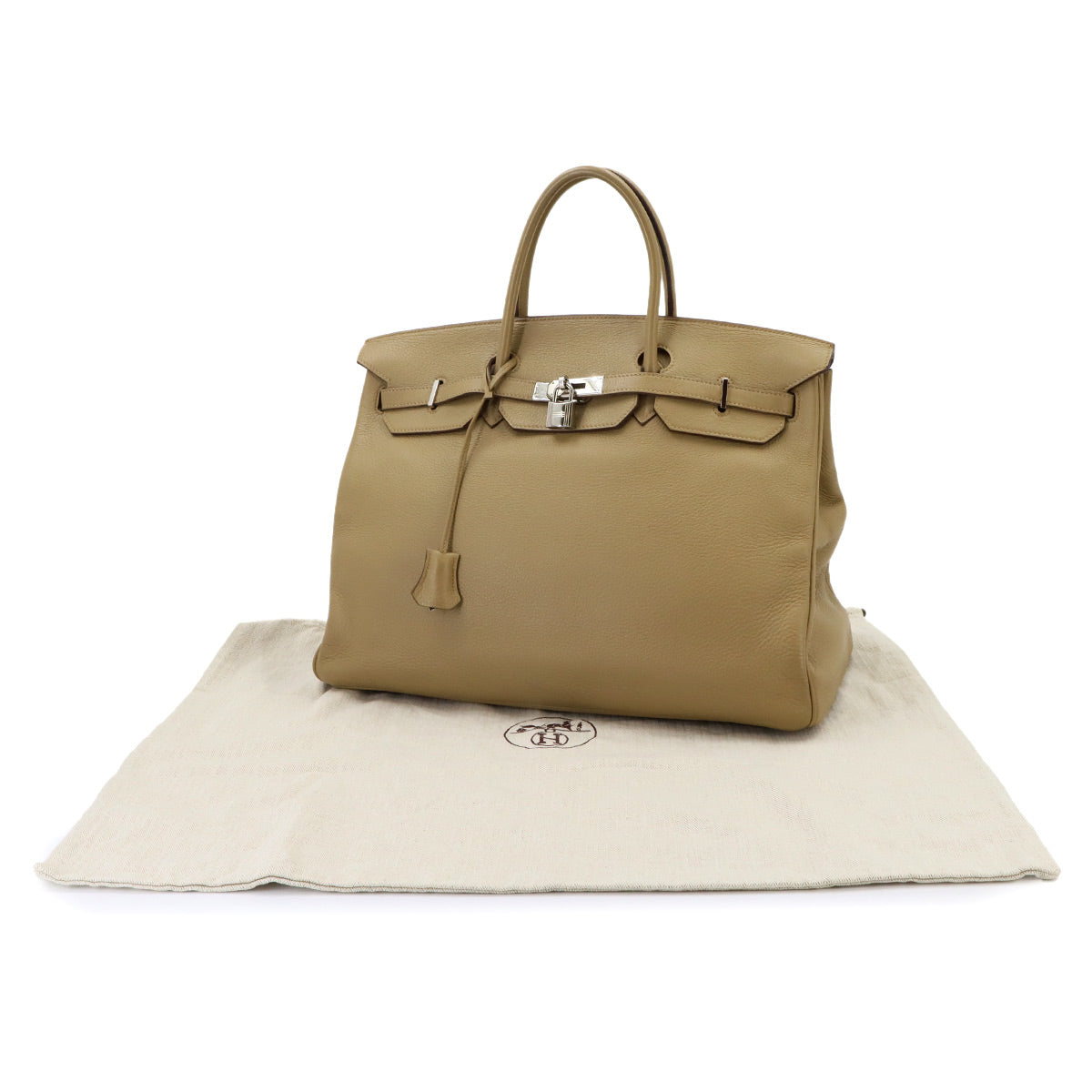 Birkin 40 Taurillon Clemence Beige Hand Bag Purse