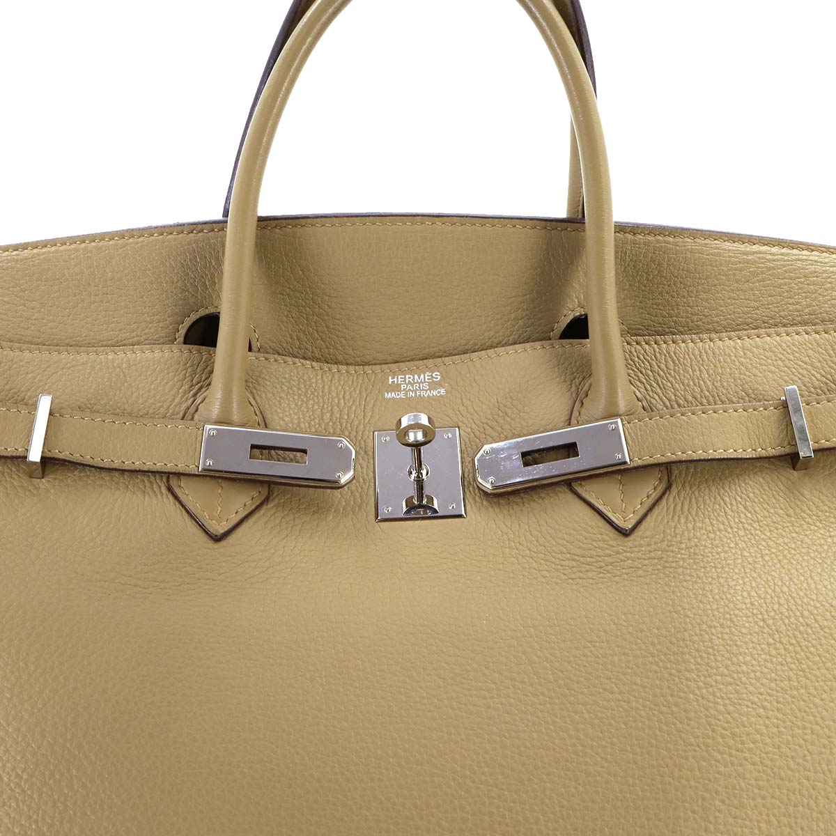 Birkin 40 Taurillon Clemence Beige Hand Bag Purse