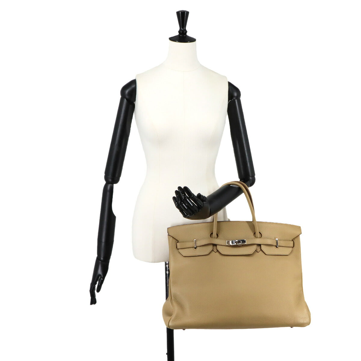 Birkin 40 Taurillon Clemence Beige Hand Bag Purse
