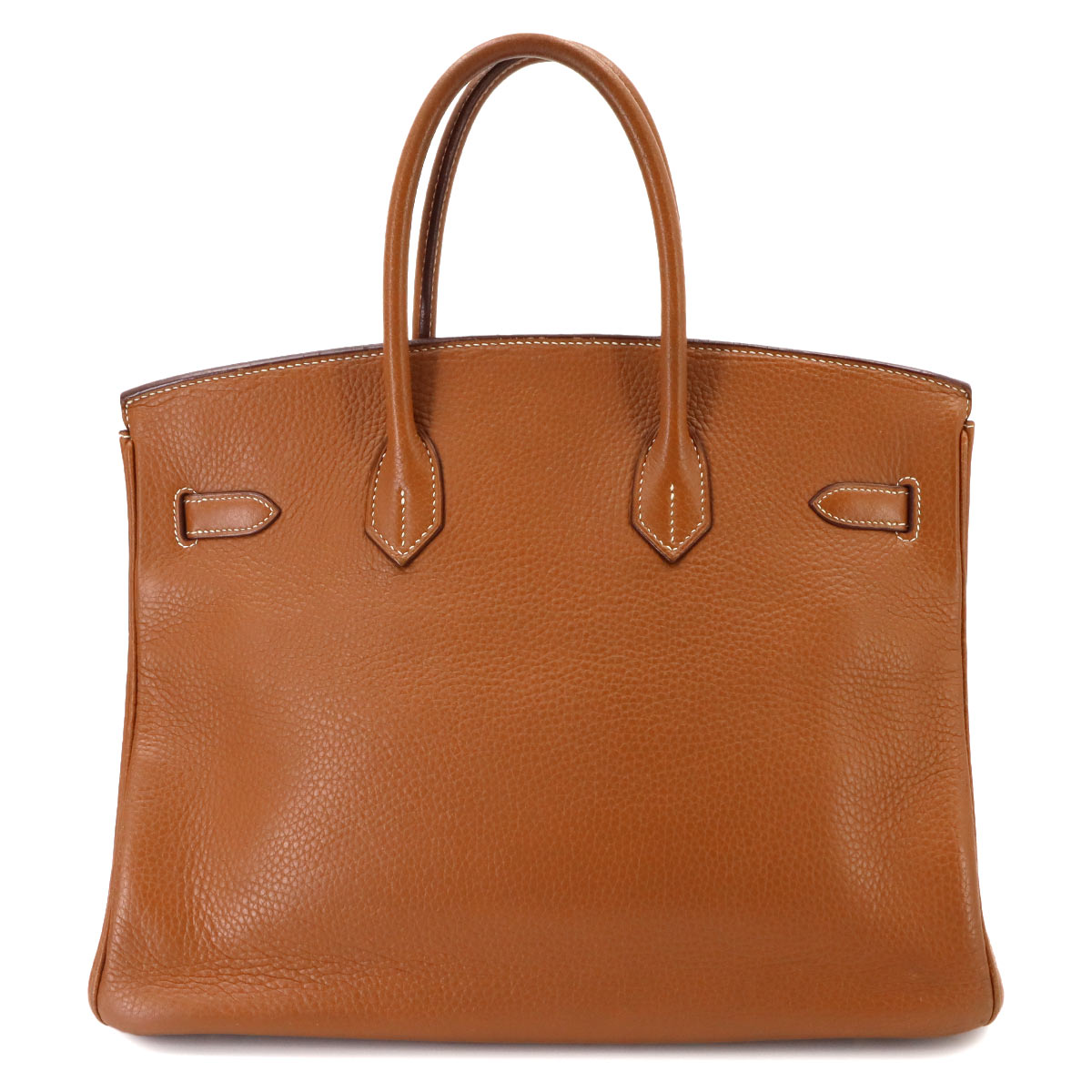 Birkin 35 Togo Gold Hand Bag Brown