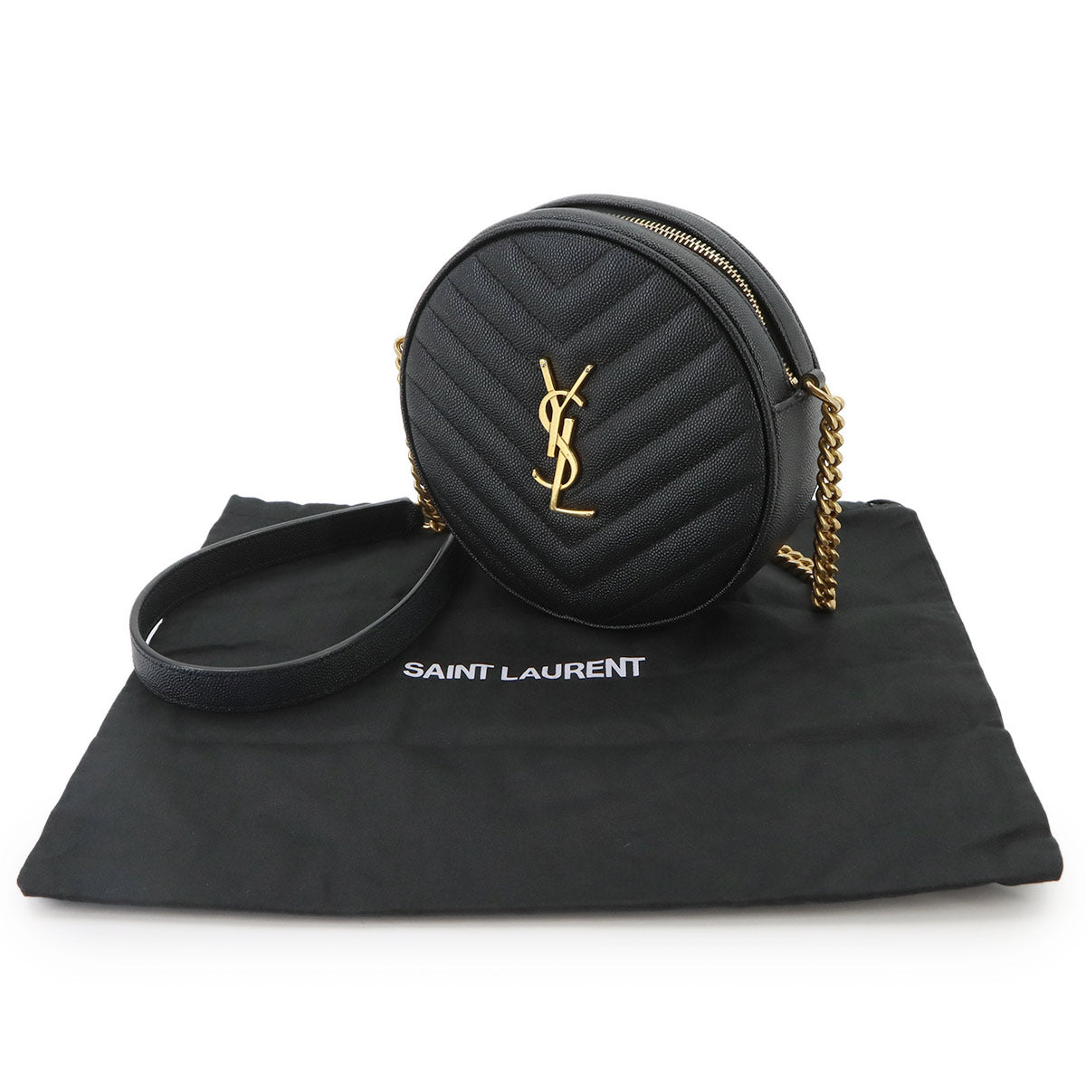 Vinyle Round Camera Shoulder Bag Leather 610436