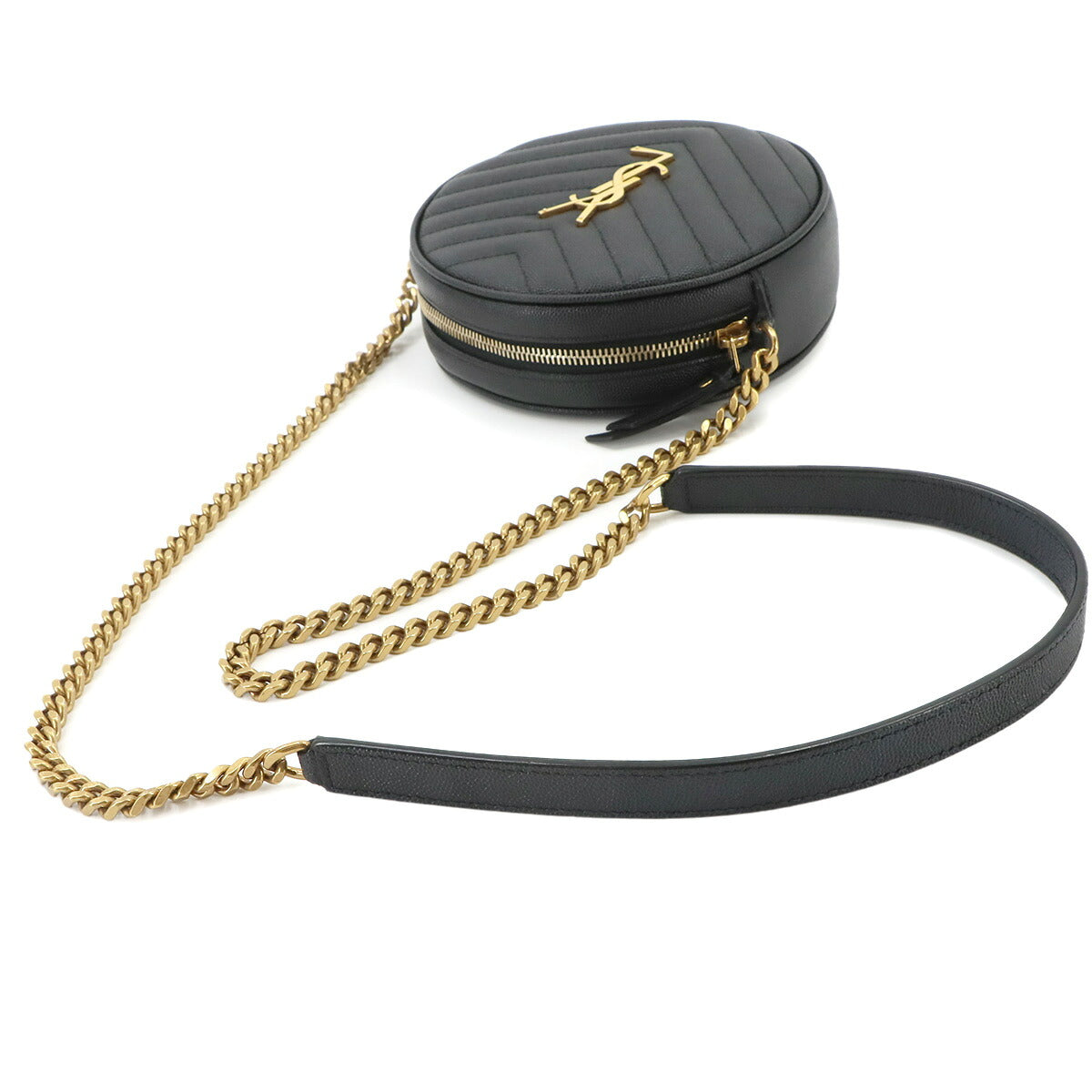 Vinyle Round Camera Shoulder Bag Leather 610436