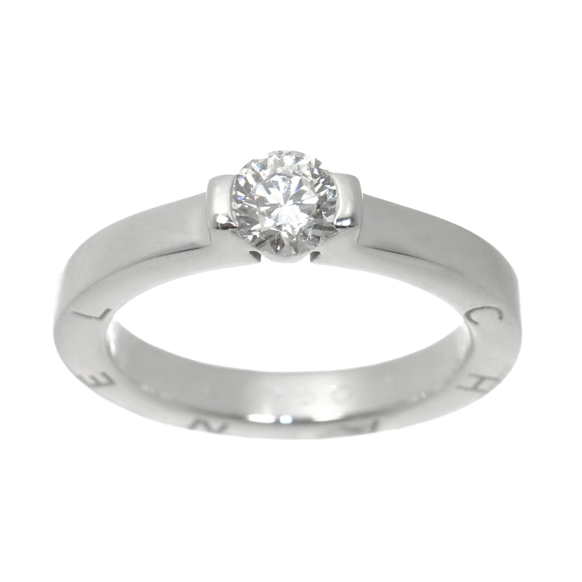Diamond Ring 18K White Gold 750 size6(US)