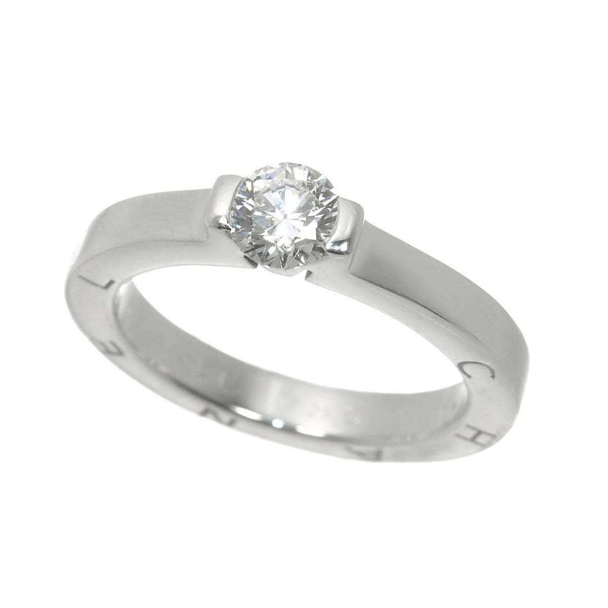 Diamond Ring 18K White Gold 750 size6(US)