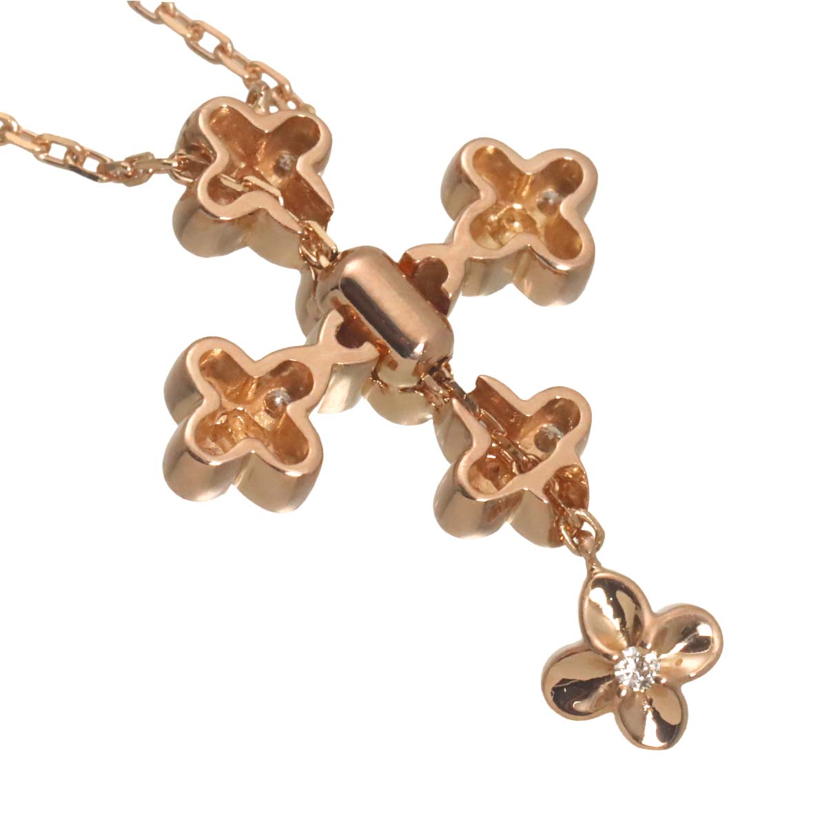 Diamond 0.14ct Necklace 18K Pink Gold 750