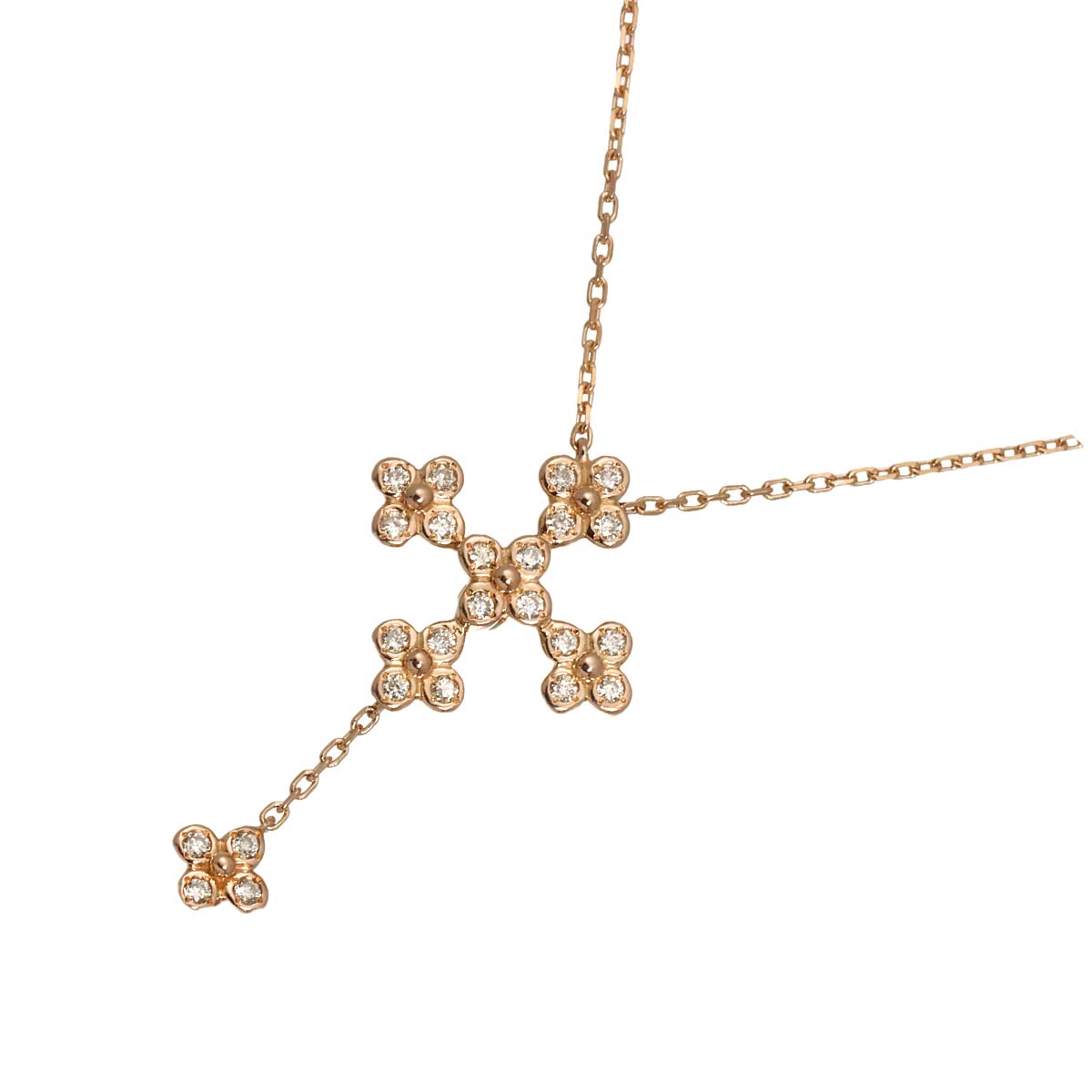 Diamond 0.14ct Necklace 18K Pink Gold 750