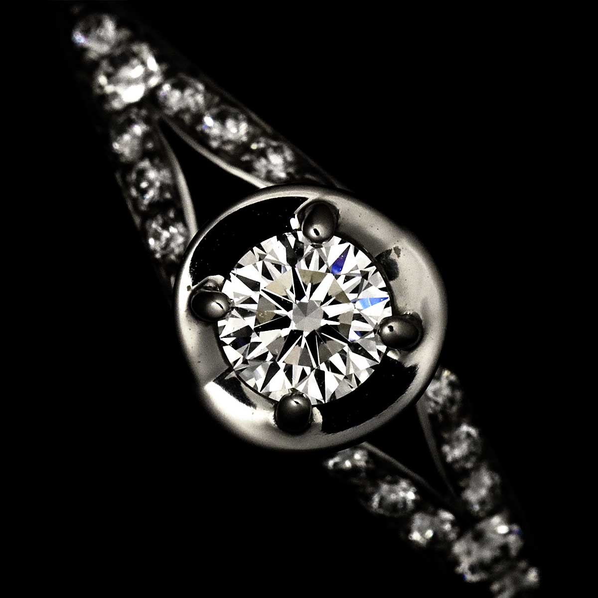 Incontro d'amore Diamond 0.18ct E/VVS2/VG Ring Pt Size:6.75(US)