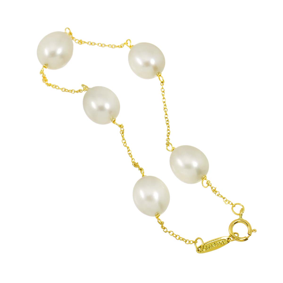 By The Yard Freshwater pearl Bracelet 18K Yellow Gold 750