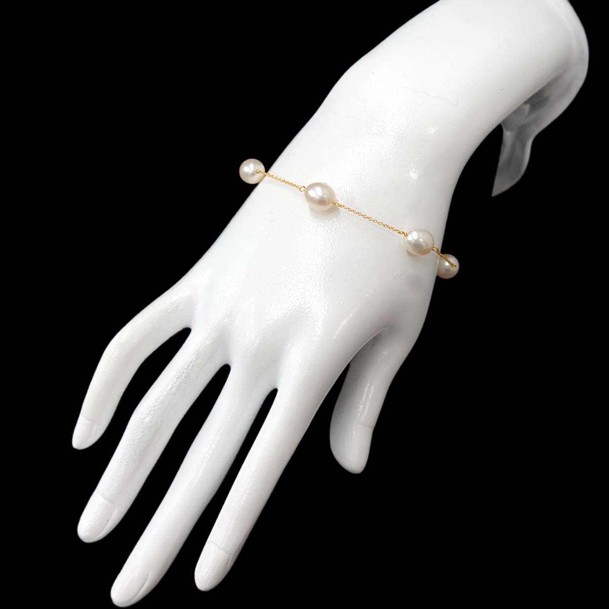 By The Yard Freshwater pearl Bracelet 18K Yellow Gold 750