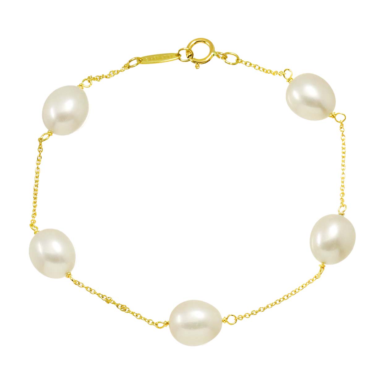 By The Yard Freshwater pearl Bracelet 18K Yellow Gold 750