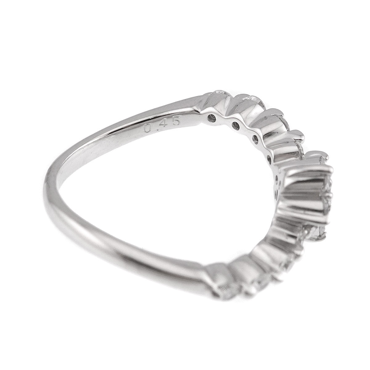 Diamond 0.45ct Ring 18K WG 750 Size5.5-5.75(US)