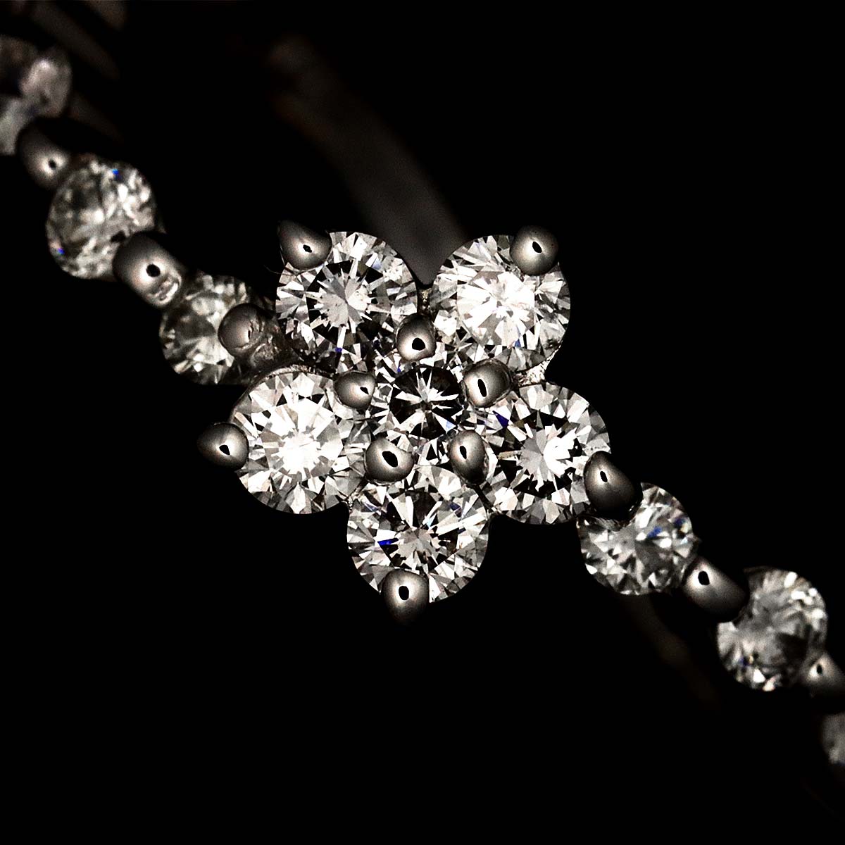Diamond 0.45ct Ring 18K WG 750 Size5.5-5.75(US)