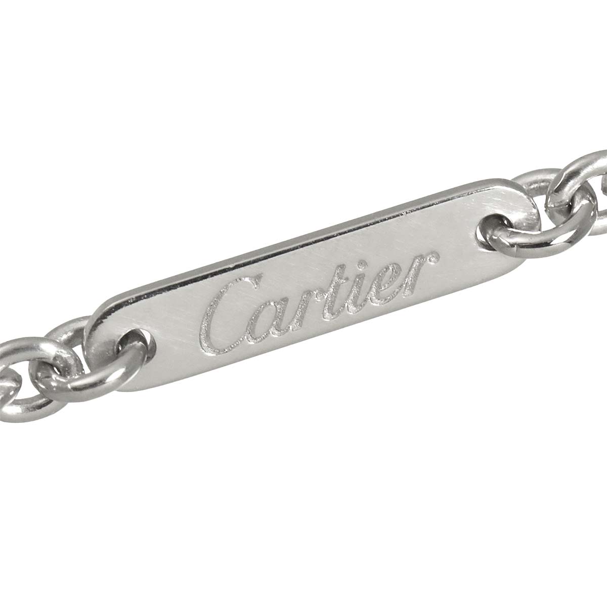 Heart Diamond Necklace 18K White Gold 750