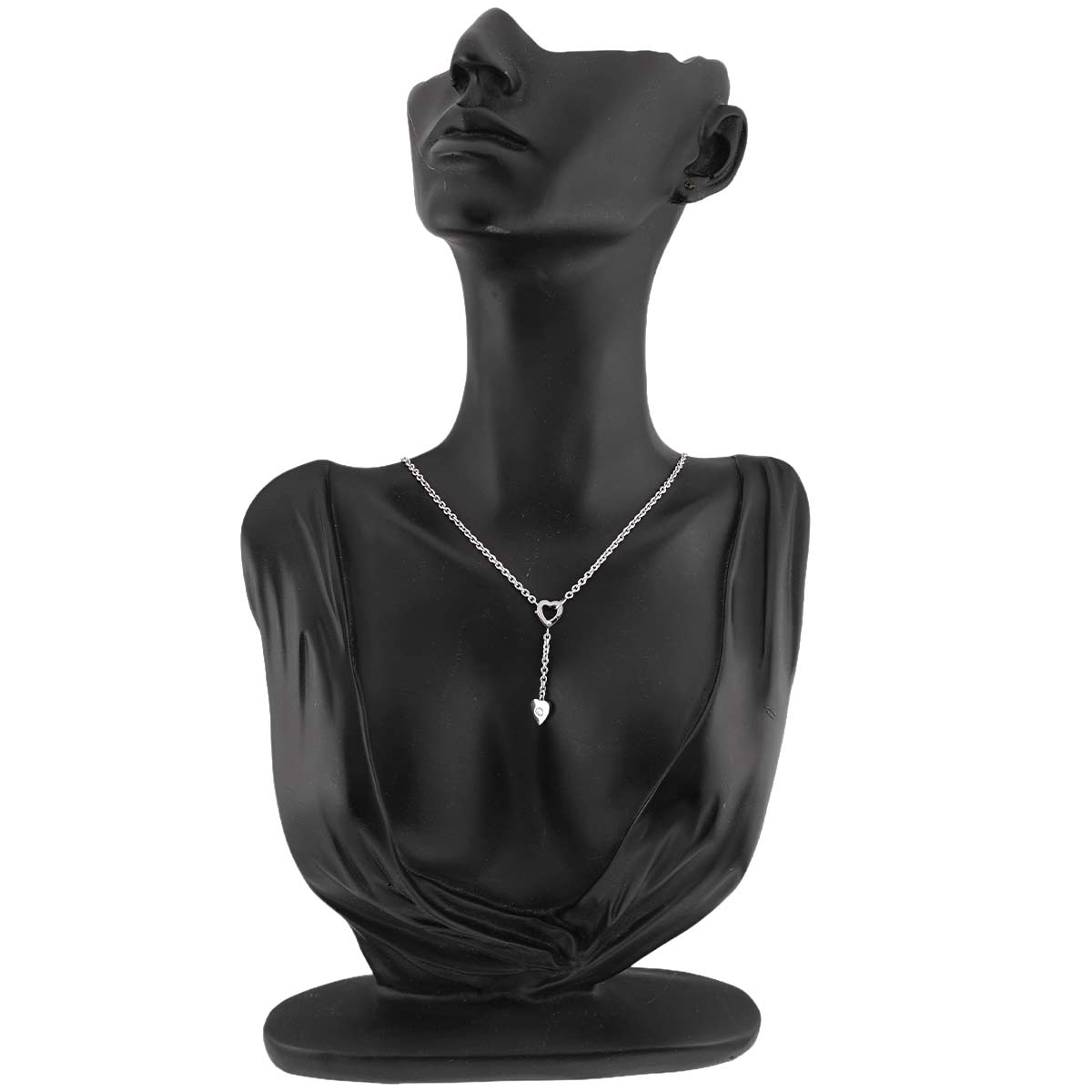 Heart Diamond Necklace 18K White Gold 750