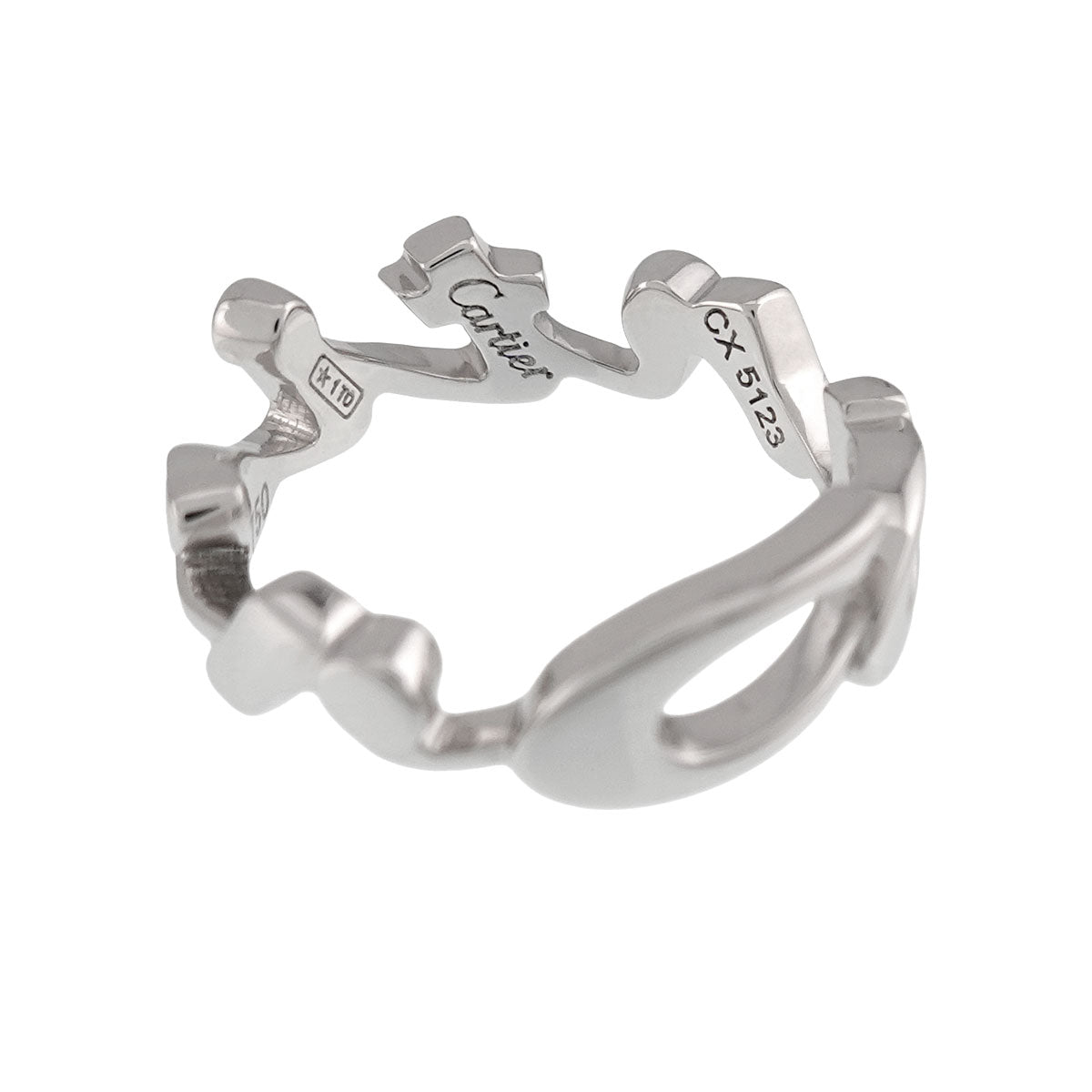 Signature Logo Ring 18K White Gold 750 Size49 4.75-5(US)