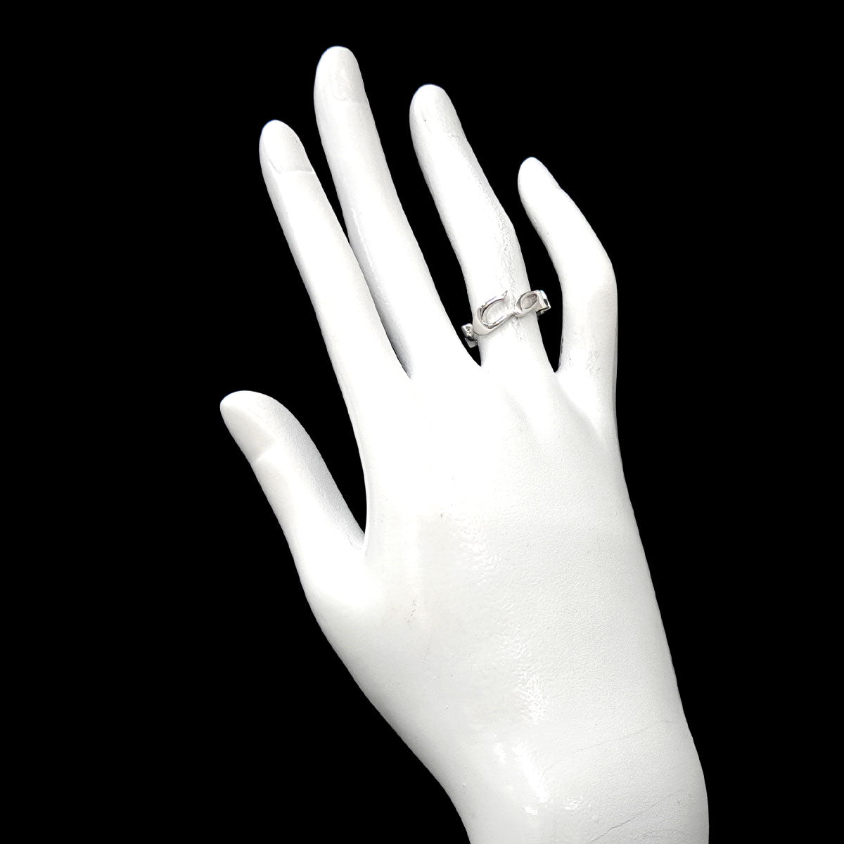 Signature Logo Ring 18K White Gold 750 Size49 4.75-5(US)
