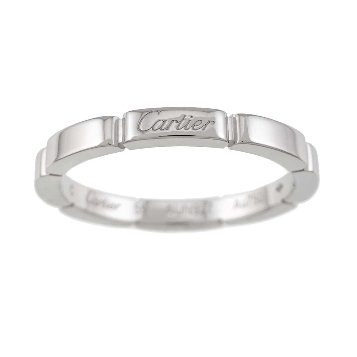 Maillon Panthere Ring 18K White Gold 750 Size59 8.75(US)