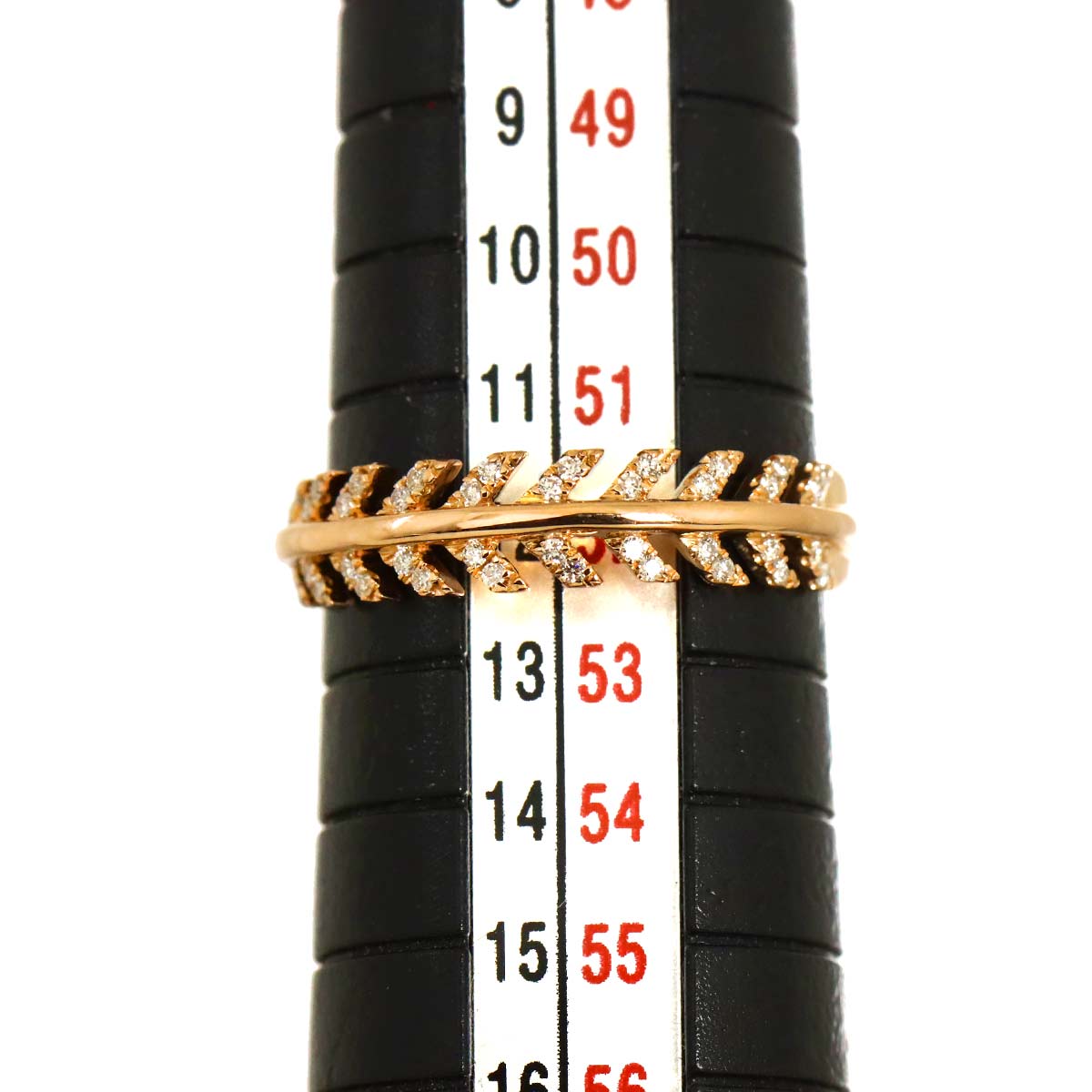 Diamond 0.10ct Ring 18K PG Pink Gold 750 Size6(US)