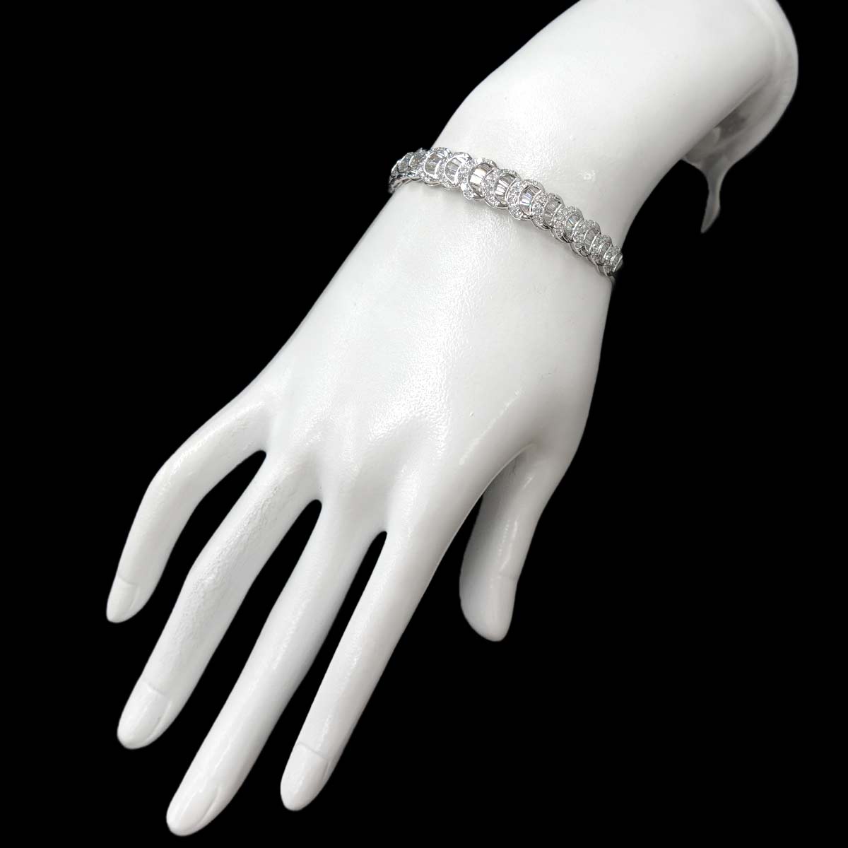 Diamond 3.25ct Bracelet 18K K18 WG White Gold 750