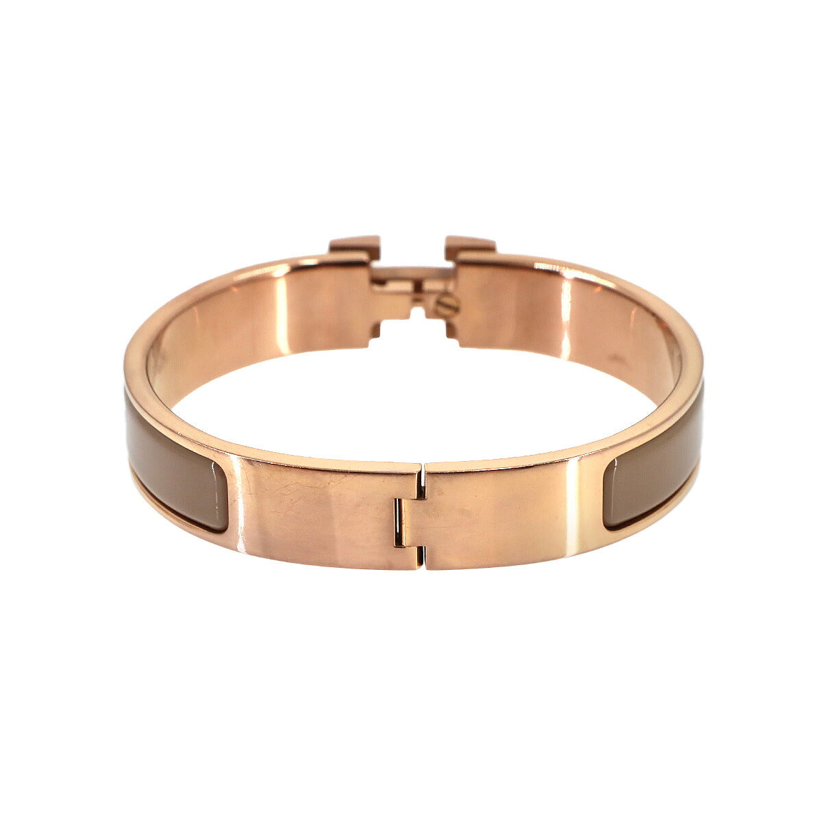 Clic H PM Bangle Bracelet Marron Glace Rose Gold Accessory