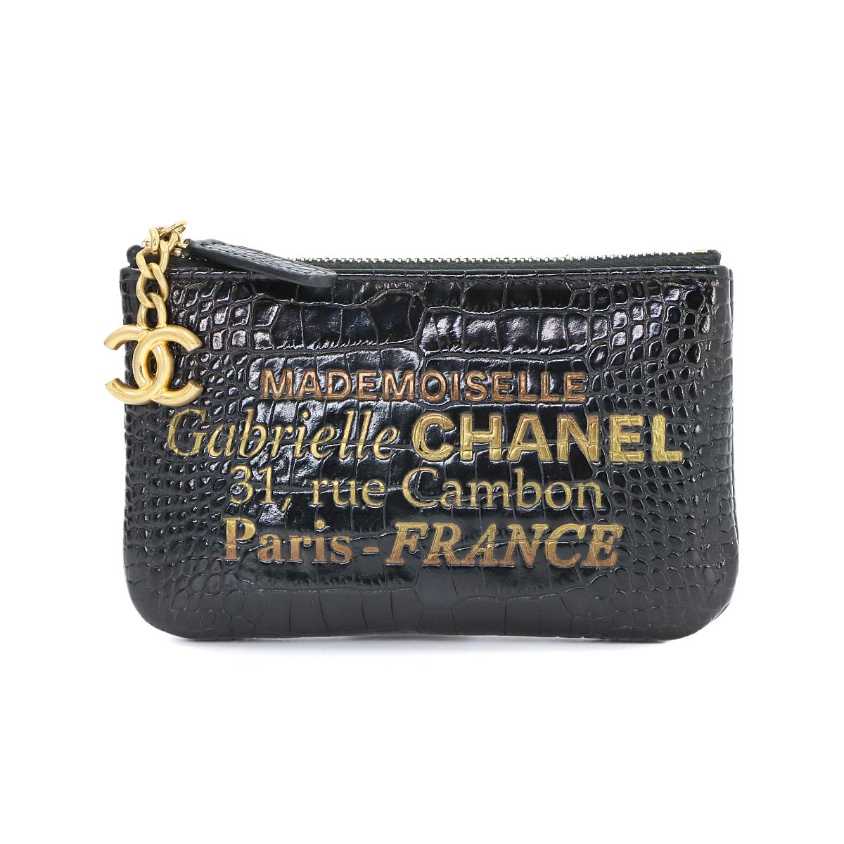 31 RUE CAMBON Pouch Leather Black Purse 90344130