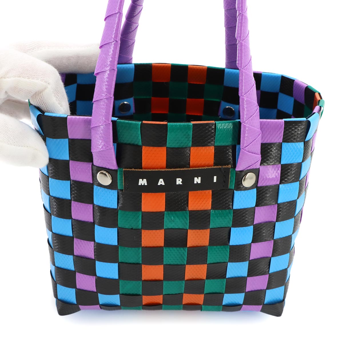 Basket Mini Hand Bag Polypropylene Multi color Purse