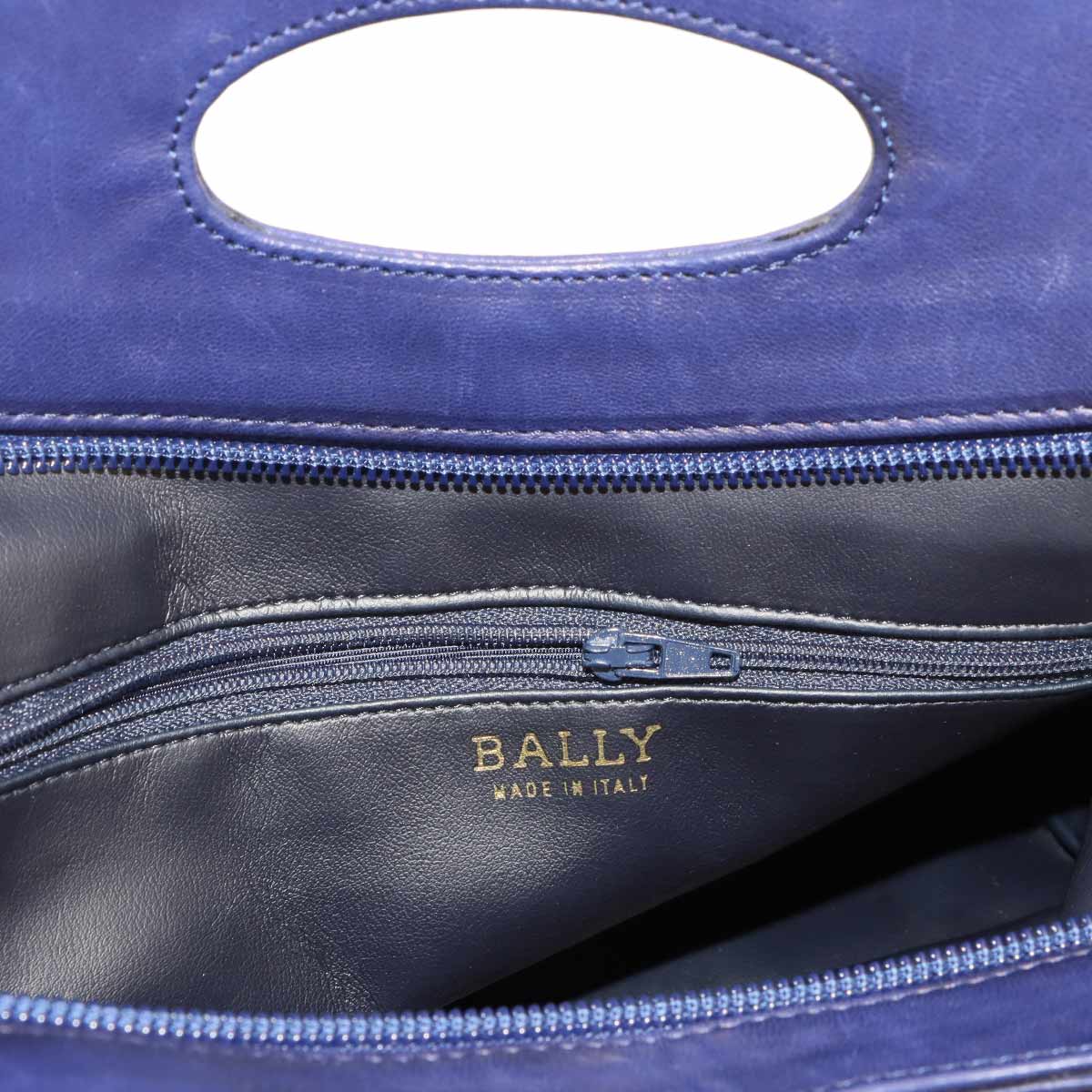 2way Hand Shoulder Bag Leather Navy Red Purse