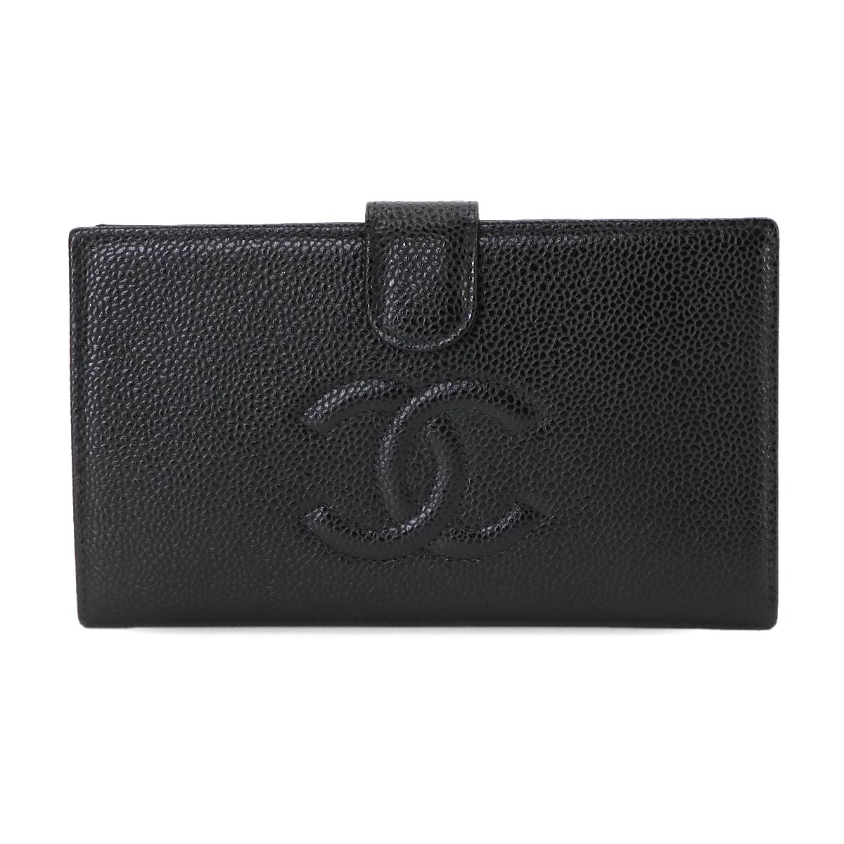 Long Wallet Leather Black A13498 Coco Logos