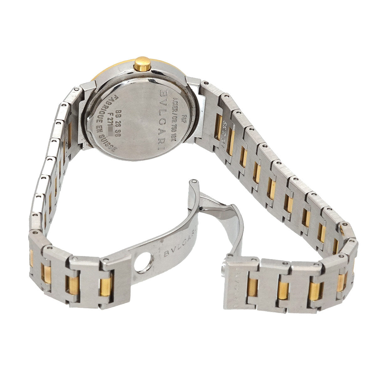 BVLGARIBVLGARI BB26SG Two Tones 750 YG Silver Dial Ladies