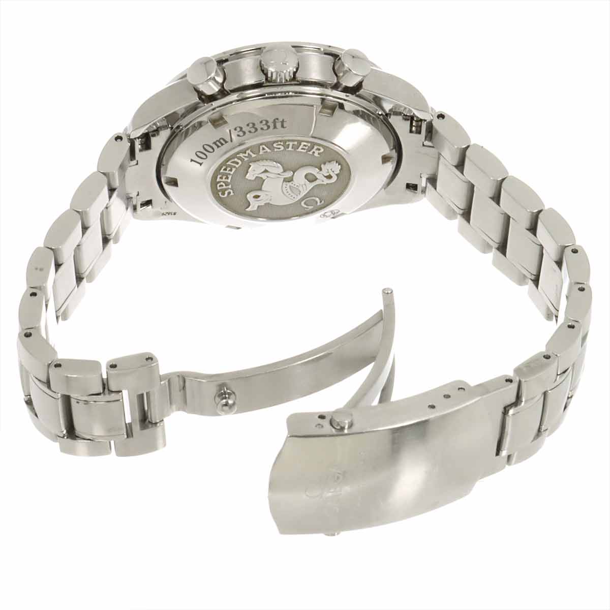 Speedmaster 3221 30 Triple calendar Chronograph Silver Dial