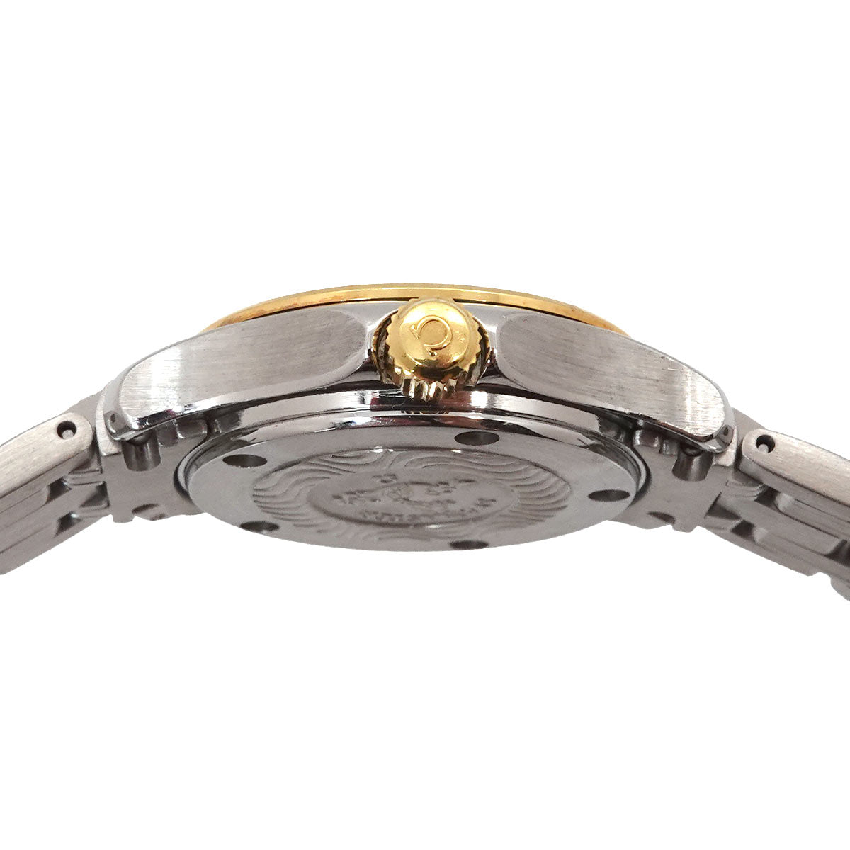 Seamaster 120 YG Date Quartz Gold Dial Ladies Watch