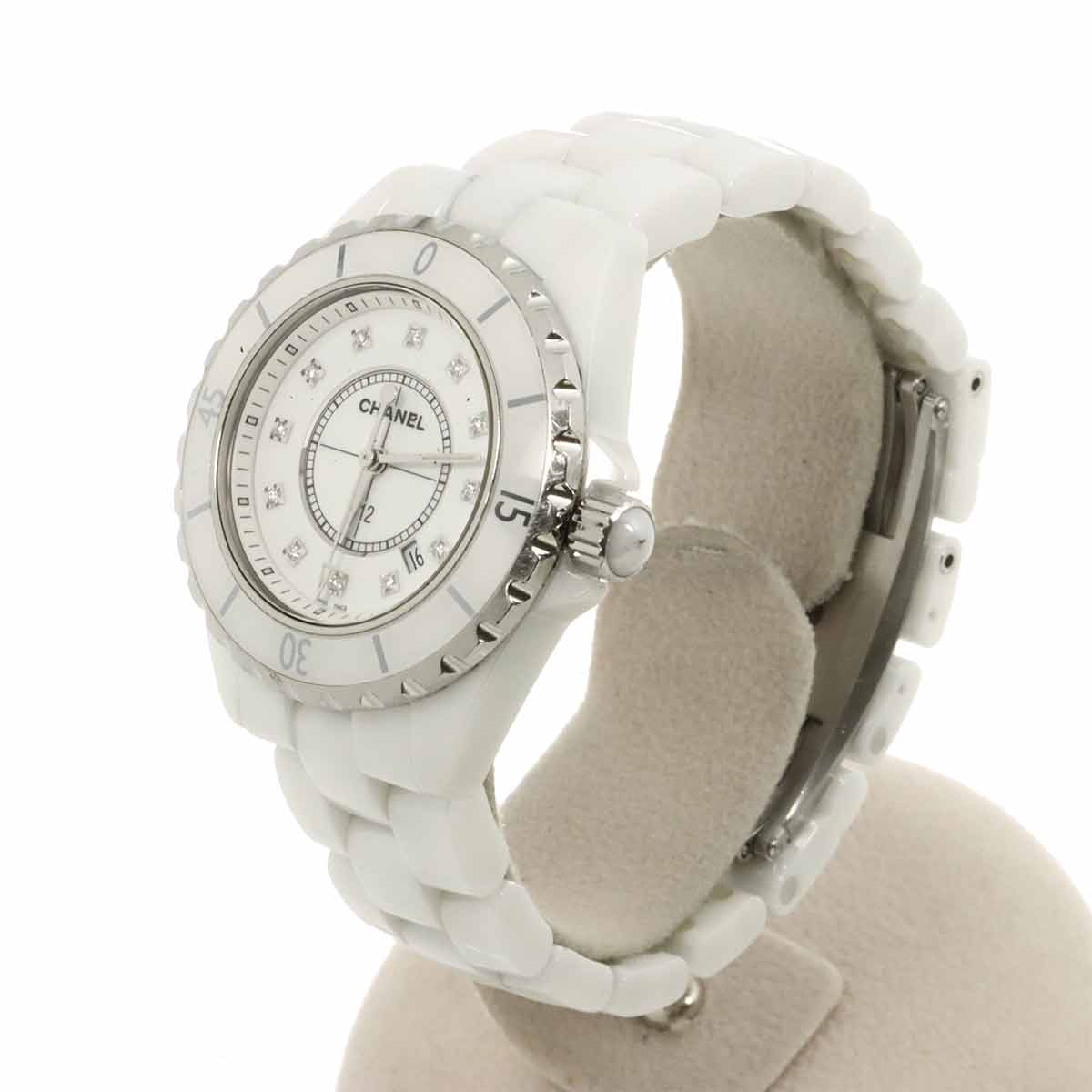 J12 33mm H1628 12P Diamond Quartz White Dial Ladies Watch