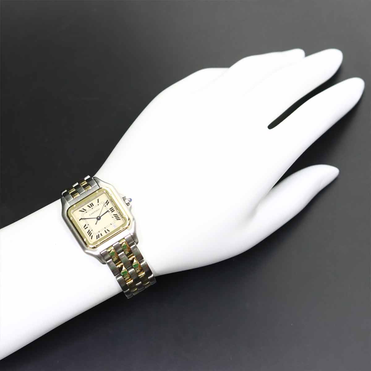 Panthere MM 2Row W25028B6 YG Quartz Date Cream Dial Boys Watch