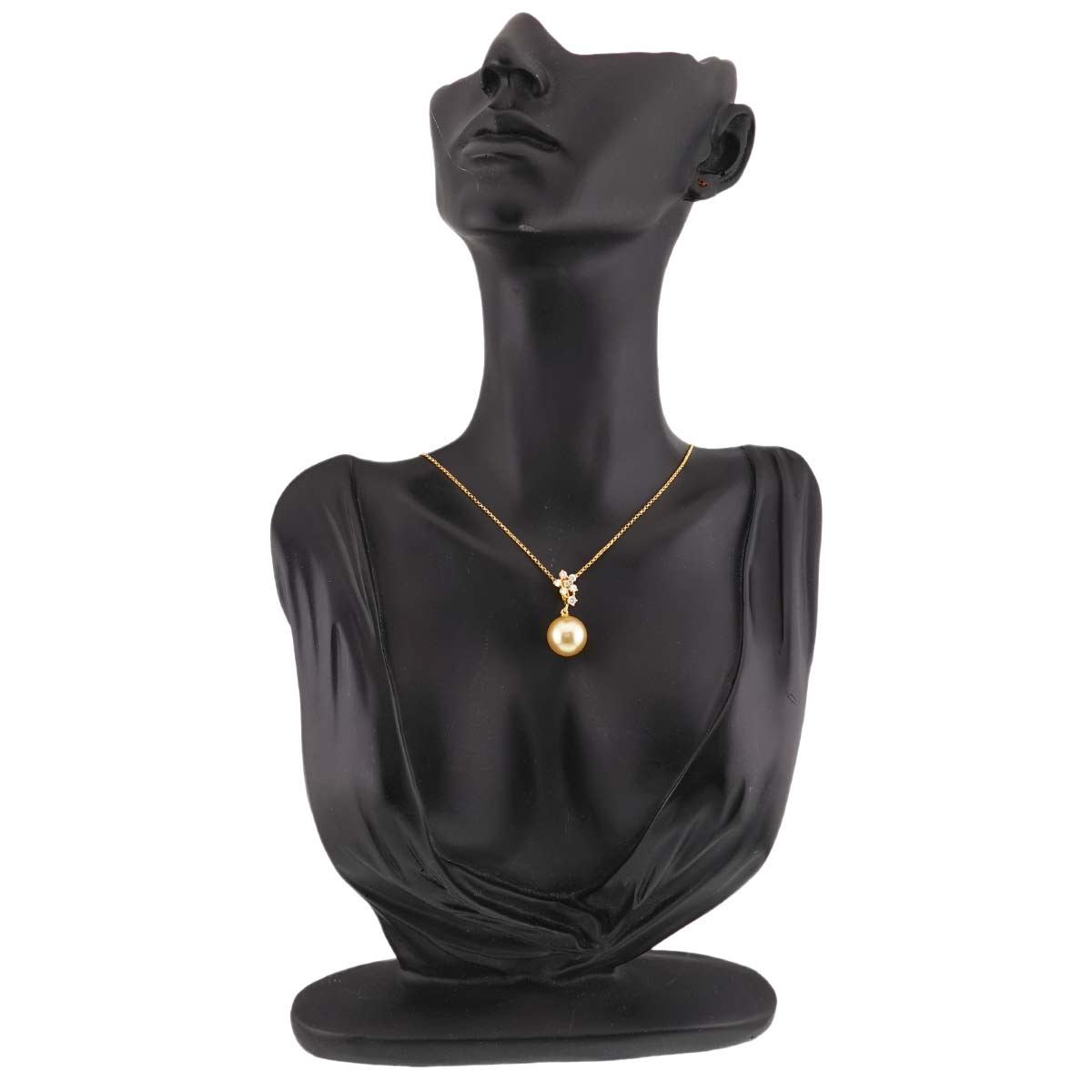 South Sea pearl 12.5mm Diamond 0.31ct Necklace 18K YG 750