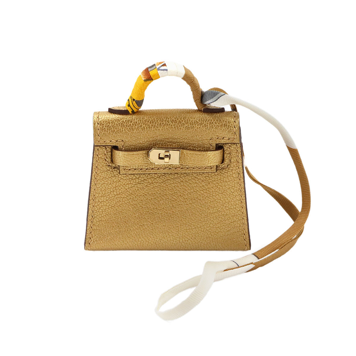 Kelly Twilly Bag Charm Chevre Gold