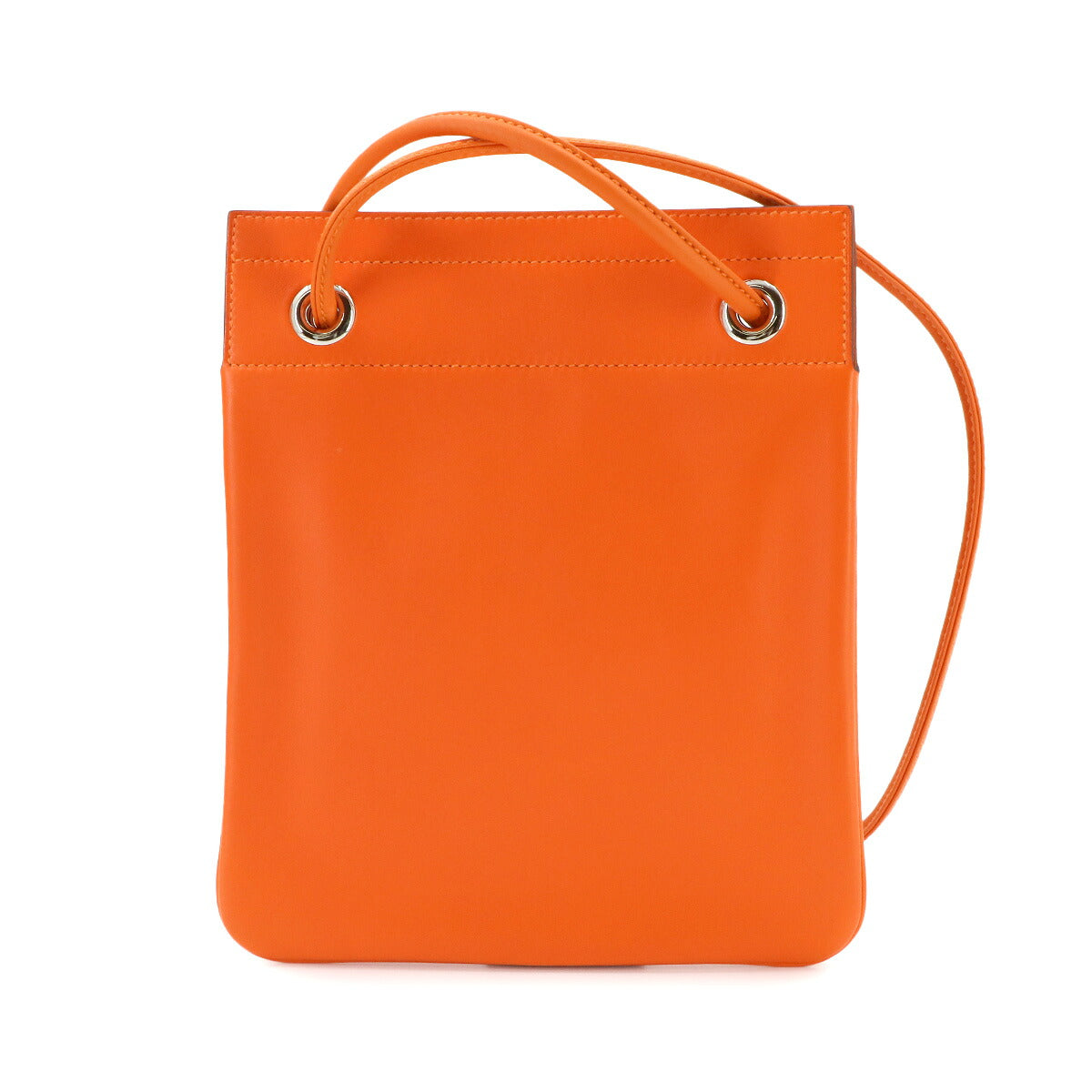 Aline Mini Shoulder Bag Veau Swift Feu Purse Orange