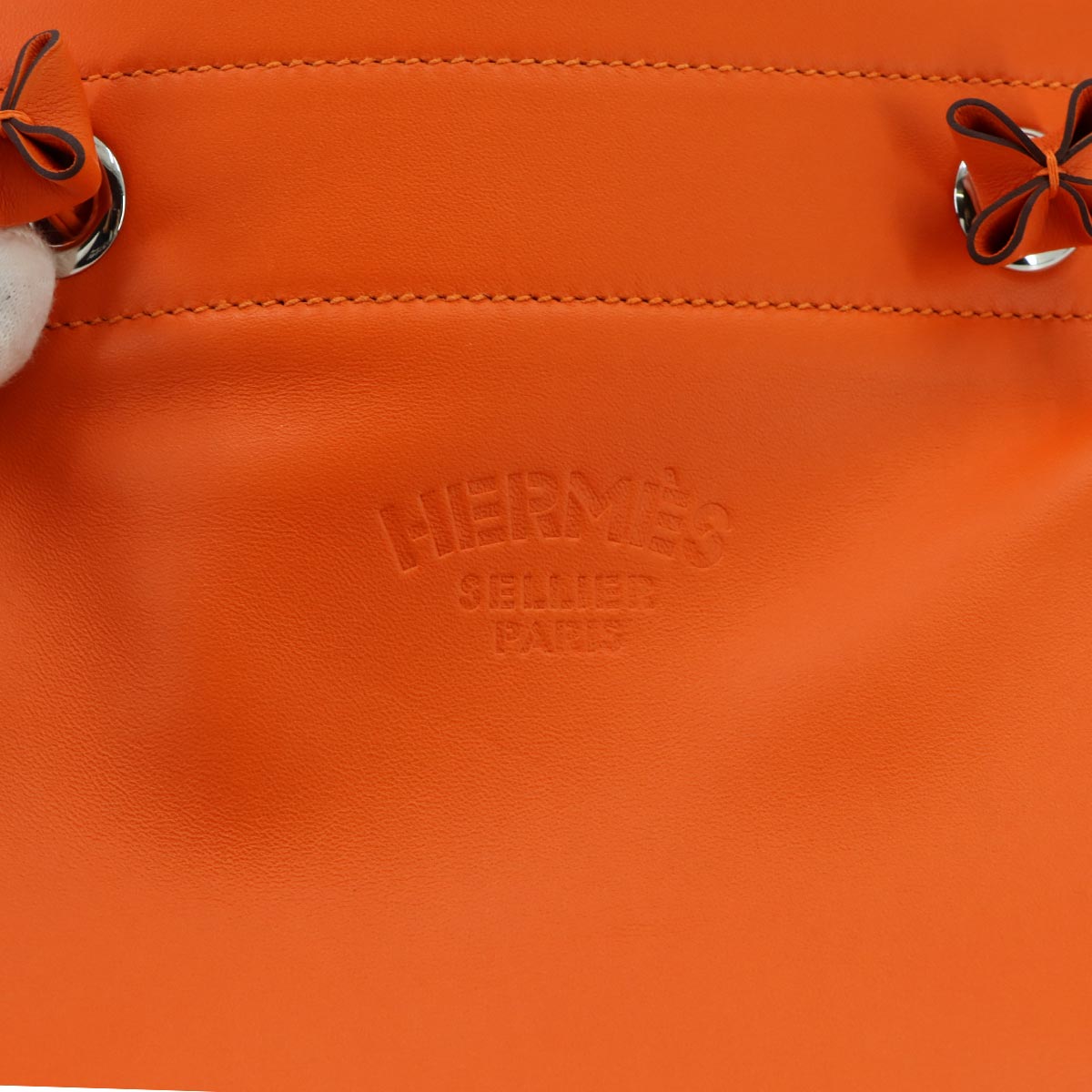 Aline Mini Shoulder Bag Veau Swift Feu Purse Orange