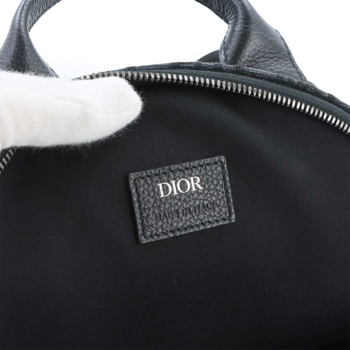 Jett Oblique Backpack Canvas Leather Black Purse