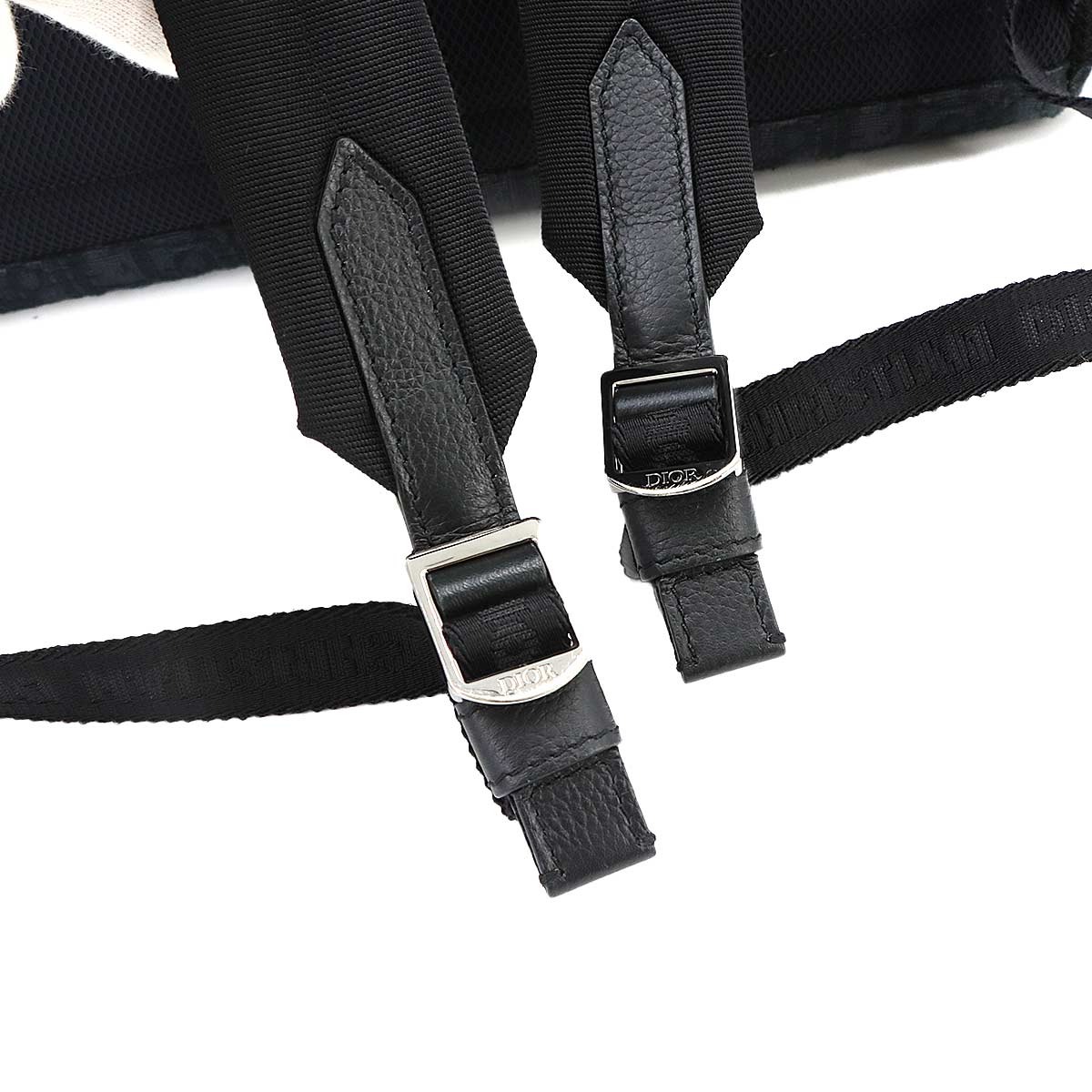 Jett Oblique Backpack Canvas Leather Black Purse