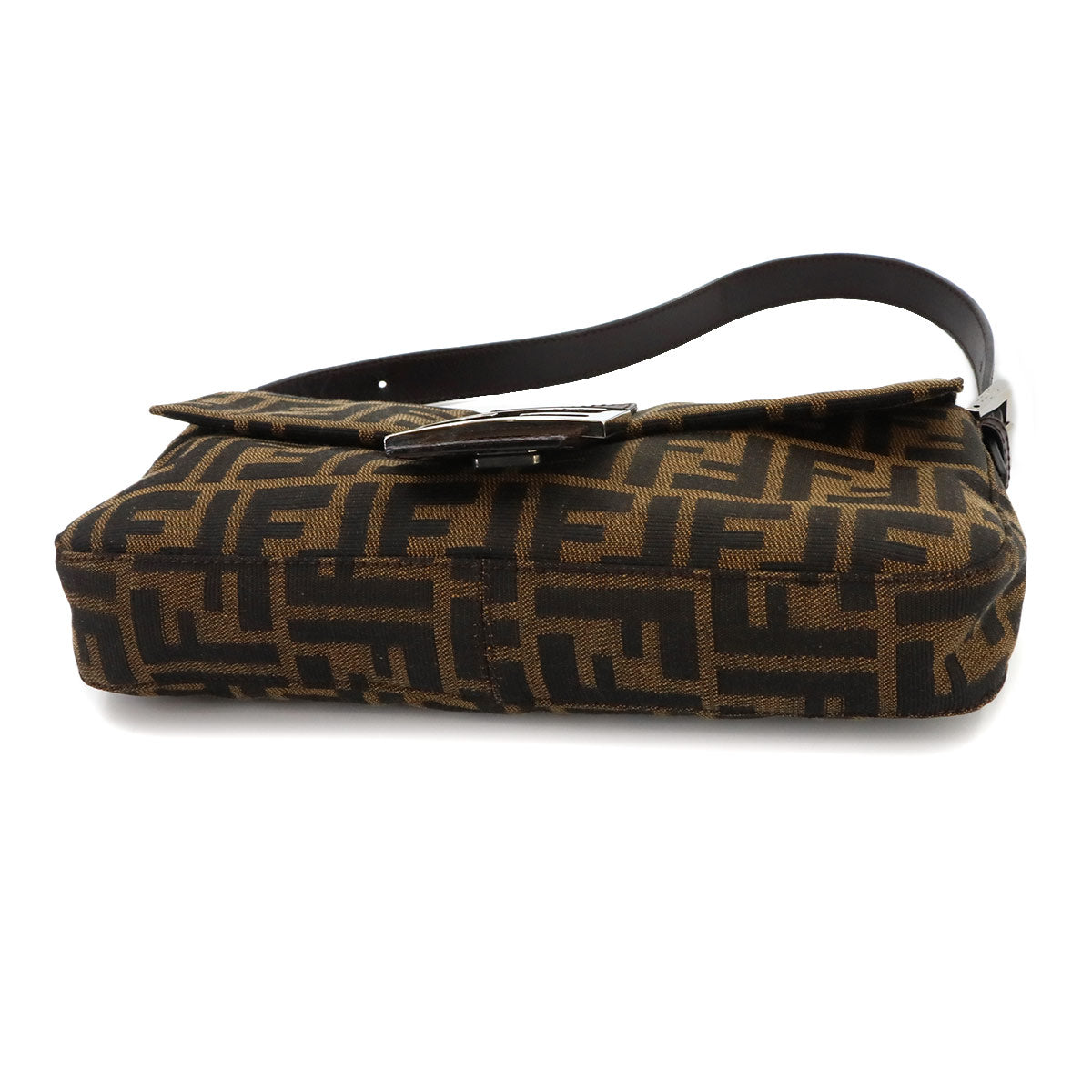 Zucca Mamma Baguette Shoulder Bag Canvas Leather Brown 26424