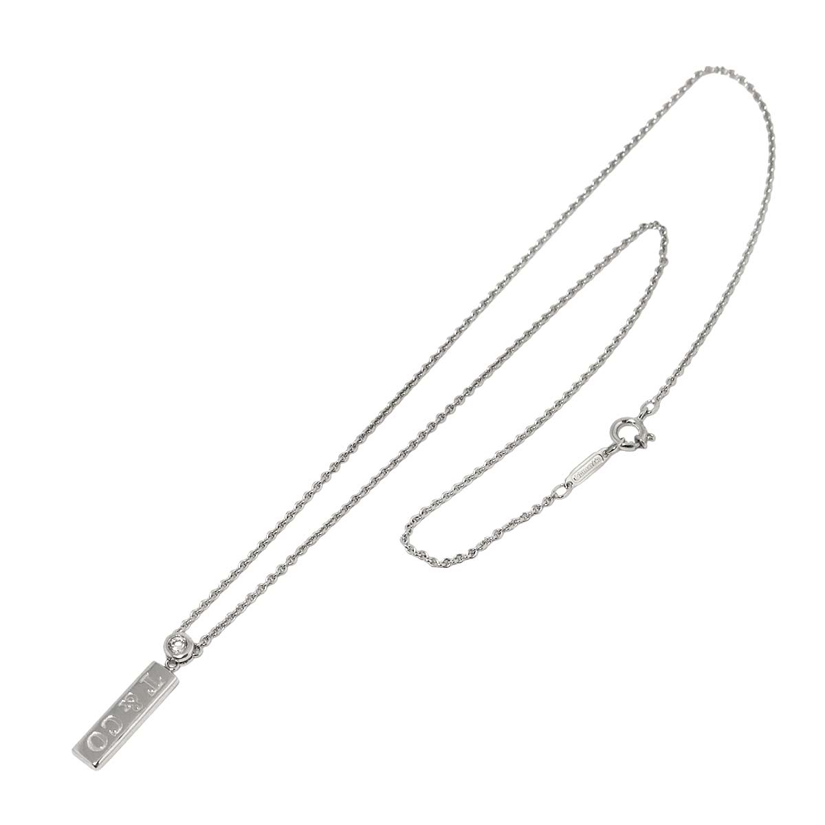 Diamond Necklace 18K White Gold 750