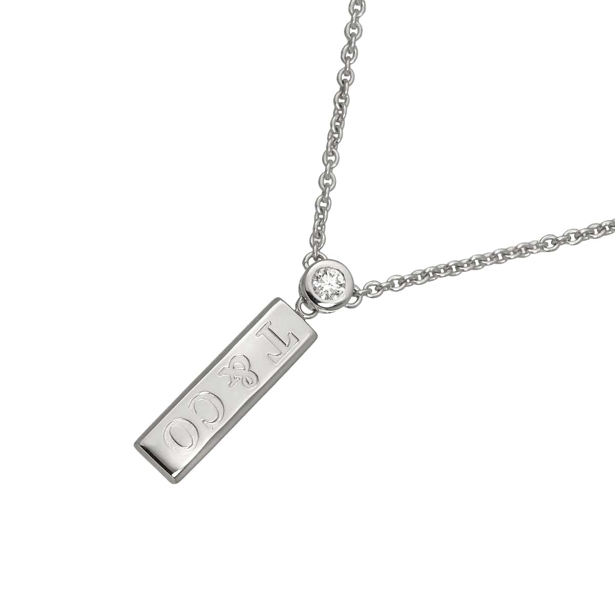 Diamond Necklace 18K White Gold 750