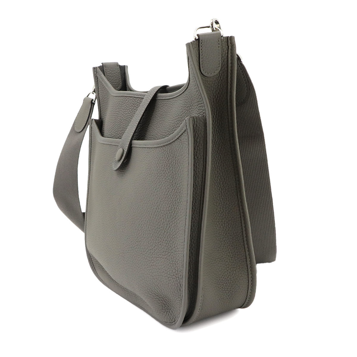 Everlyne 3 PM Shoulder Bag Taurillon Clemence Gris Meyer Purse