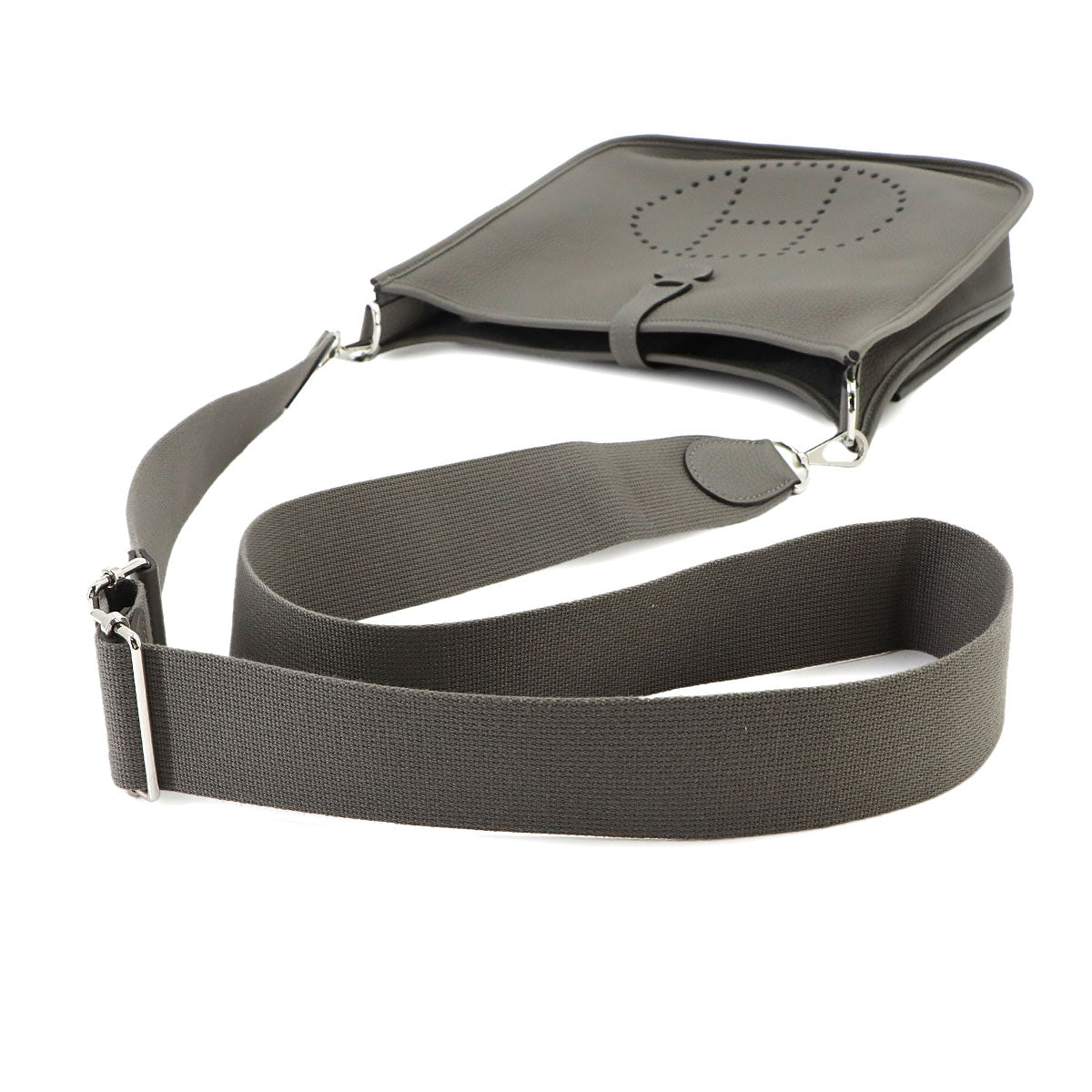 Everlyne 3 PM Shoulder Bag Taurillon Clemence Gris Meyer Purse
